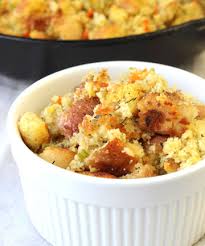 Stir eggs into sausage and cornbread, one at a time, cooking until eggs are scrambled and firm. Leftover Cornbread Stuffing Healthy Makeovers For Your Holiday Leftovers Page 2