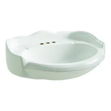 pedestal sink basin in white f 6800 4w
