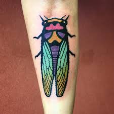 Colorful Cicada Tattoo Cicada Tattoo Tattoos Pnw Tattoo
