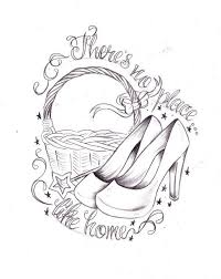 There S No Place Like Home Wizard Of Oz Flash Wizard Of Oz Tattoos Coloring Books Oz Tattoo
