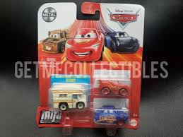 DISNEY PIXAR CARS Mini Racers Larry Camper Fabulous Hudson 3 Pack Ship $15+  $29.95