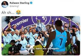 Sterling And Man City Fans Celebrate Another Title Win With Hilarious Memes As Twitter Goes Wild For The Champions