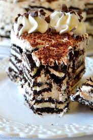 No Bake Tiramisu Oreo Icebox Cake Recipe Tiramisu Oreo Oreo Icebox Cake Sweet Recipes Desserts