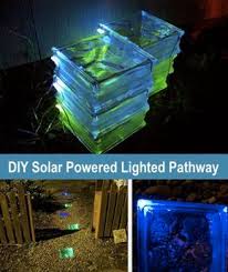 Colored Solar Powered Walkway Glasbausteine Gartengestaltung Coole Ideen