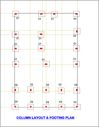 The set of house building documentation typically includes the general the floor plans solution provides the vector stencils libraries full of design elements for drawing the floor plans. Column Layout And Footing Plan Of The Multi Storey Building Download Scientific Diagram