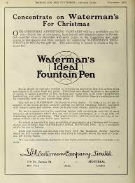 November 1922 Christmas Advertising Campaigns Christmas Advertising Waterman