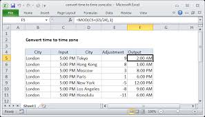 Also find local time clock widget for india. Excel Formula Convert Time To Time Zone Exceljet