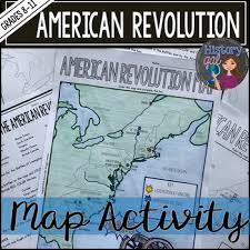 American Revolution Map Activity By History Gal Tpt