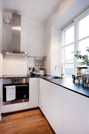 small kitchen in studio apartment