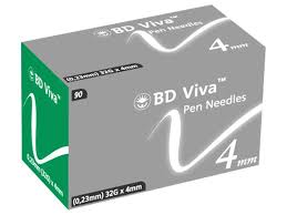 Bd Viva 4mm 32 Gauge Pen Needles 90