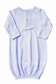 White Knit Snap Front Baby Gown By Agabang