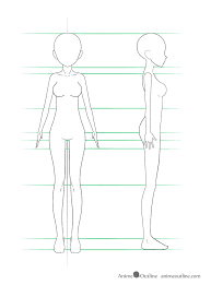 Start by drawing the basic shapes. How To Draw Anime Girl Body Step By Step Tutorial Animeoutline