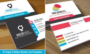 Get unlimited business card concepts when you use our free business card maker. 10 Simple And Modern Business Card Templates Free Download