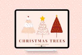Brush tree zu günstigen preisen. Christmas Tree Stamp Brushes For Procreate By Christine Fleury Thehungryjpeg Com