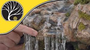Model Waterfalls And Rapids Model Scenery Woodland Scenics 7 Minute Video Explaining Waterfall Featu Model Trains Model Train Layouts Model Train Scenery