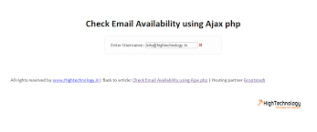 Check Email Availability Using Ajax Php