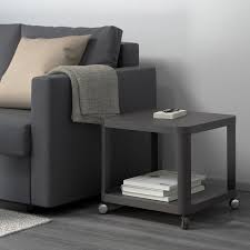 Tingby Side Table On Casters Gray Ikea In 2020 Ikea Side Table Ikea Living Room Furniture Living Room Shelves