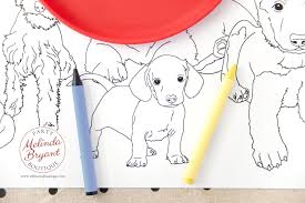 Puppy Party Decorations Table Runner Coloring Page Birthday Etsy In 2020 Puppy Party Decorations Kids Party Decorations Personalized Decor