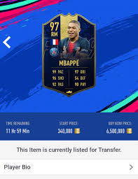 98 toty mbappe player review | fifa 20 ultimate team fifa 20 player reviews fifa 20 mbappe team of the year im toty pack opening gezogen bestes pack opening aller zeiten 4 mal. Goldenbear Auf Twitter I Am Super Annoyed Right Now Easportsfifa Went To List Toty Mbappe On The Companion App Hit List Item On The Transfer List Scrolled Down To Compare Price