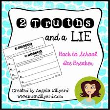 Learn how to play this fun game and get 50 ideas to get your group started. Two Truths And A Lie Worksheets Teaching Resources Tpt
