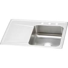 What should i know about stainless steel sinks? Elkay Gourmet 3 Hole Single Bowl Stainless Steel Kitchen Sink With Left Hand Drain Board In Satin Ilr3322r3 Ferguson