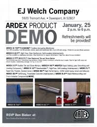 Residential, commercial, free cost estimates Ej Welch Hosts Ardex Demo Day In Davenport Ia Ardex Americas