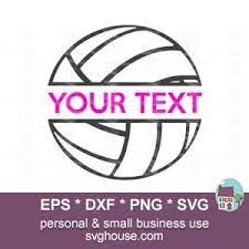 Download Split Volleyball Svg Instant Download For Silhouette And Cricut