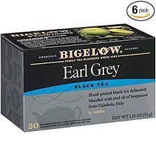 Bigelow Earl Grey Tea Bags 20 Count Boxes Pack Of 6 Caffeinated Individual Black Tea Bags For Hot Tea Or Iced Tea Dr Black Tea Bags Earl Grey Tea Black Tea