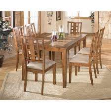 Tucker 5 Piece Tile Kitchen Table Set By Ashley Furniture Rustic Dining Room Table Kitchen Table Settings Dining Table In Kitchen