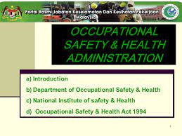 Public employees occupational safety and health (peosh) develops and enforces occupational health standards for public employees, and encourages employers the new jersey department of health works to ensure that citizens receive appropriate levels of care in every regulated facility. 1 Occupational Safety Health Administration A Introduction B Department Of Occupational Safety Health C National Institute Of Safety Health D Occupational Ppt Download