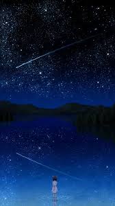 Kumpulan, gambar, bintang, yang, sangat, indah, di, langit, malam name : Anime Art Shooting Star Iphone Wallpaper Langit Malam Pemandangan Khayalan Langit