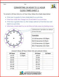 24 Hour Clock Conversion Worksheets 24 Hour Clock Worksheets 24 Hour Clock Clock Worksheets