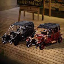Classic Car Model Vintage Iron Art Decoration Handmade Old Retro Car Model Home Ornament Photography Props Vintage Car Retro Cars Vintage Iron Iron Art