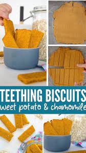 Homemade Teething Biscuits Suitable For A 6 Month Old 4 Basic Ingredients Make Up These Baby Rusks In 2020 Healthy Baby Food Easy Baby Food Recipes Baby Food Recipes