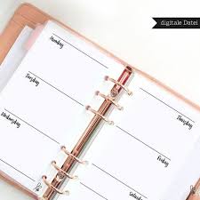 Filofax Einlagen Wochenkalender Blanko Filofax Von Sppiy Filofax Personal Filofax Diy Filofax