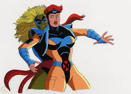 Group of happy people is working outdoor in the city park with cityscape background. Jean Grey X Men Cartoon Characters