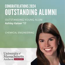 Congratulations to Ashley Kaiser, the Chemical Engineering recipient of the  2024 Outstanding Young Alumni Award, and Imona Omole, the Chemical  Engineering recipient of the 2024 Distinguished Alumni Award! Dr. Ashley  Kaiser '17