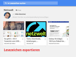 Hallo, die beschreibung ist leider englisch favoriten microsoft edge: Chrome Und Firefox Lesezeichen Exportieren Netzwelt