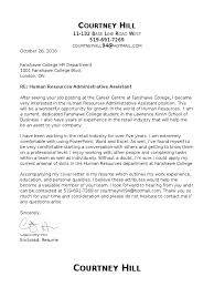 Cover letters are your first impression, so make it a good one. Cover Letter And Resume Hr Generalist Courtney Hill Pdf Human Resource Management Cognition