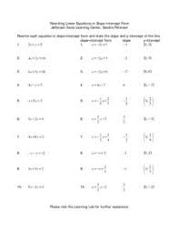 Worksheet by kuta software llc. Linear Equations Lesson Plans Worksheets Lesson Planet
