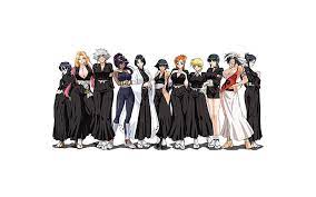 Below is a list of all the characters that appear in the bleach universe. Hd Wallpaper Bleach Characters Girls Crowd Dress Background Women People Wallpaper Flare