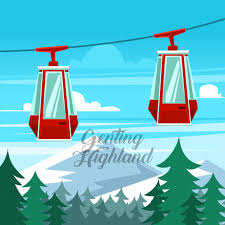 Jalur kereta gantung ini menanjak ke atas bukit. Indah Dan Kerennya Genting Highland Malaysia Fajar Mukharom