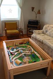 Mom S Train Table Our Version Train Table Kids Playroom Lego Table