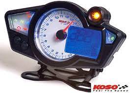 Koso Rx1n White Gp Style Motorcycle Speedo Digital And Analog Display Koso Digital Dashes Record Display Motorcycle Indicator Lights