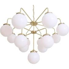 Rondo large pendant light white opal glass globe diffuser satin nickel ceiling rose Large Feature Ceiling Light Opal Glass Globe Shades On Gold Fitting