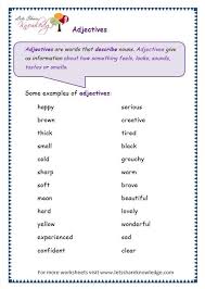 Grade 3 Grammar Topic 4 Adjectives Worksheets Lets Share Knowledge Adjective Worksheet Adjectives 1st Grade Worksheets