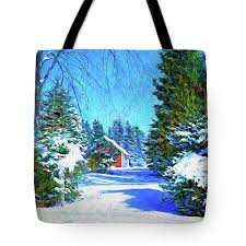 Red Shack Tucked Away in Winter Coffee Mug by Carol Randall