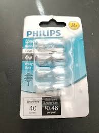 Philips 416024 Landscape Lighting 18 Watt T5 12 Volt Wedge Base Light Bulb 4 Pack