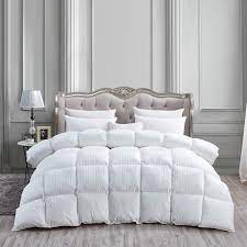 My mother and father got this and when i visited them i asked where they got it. Amazon Com Luxurious Heavy Twin Twin Xl Size Siberian Goose Down Comforter All Season Duvet Insert Premium Baffle Box 1200 Thread Count 100 Egyptian Cotton Hypoallergenic 50 Oz White Damask Striped Kitchen Dining