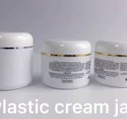 Cosmetic Packaging Container 8oz Empty White Plastic Body Cream Jar 250ml  Plastic Face Cream Jar With Spoon